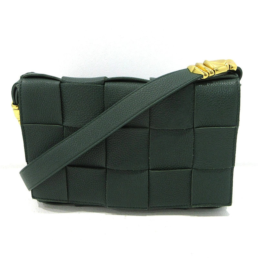BOTTEGA VENETA Intrecciato Cassette Shoulder Bag Green